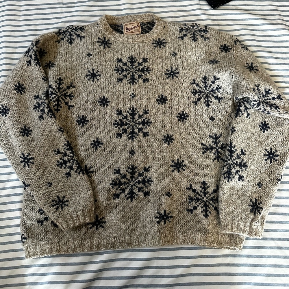 Woolrich Freshly Wool Cleaned Wool Snowflake Sweater